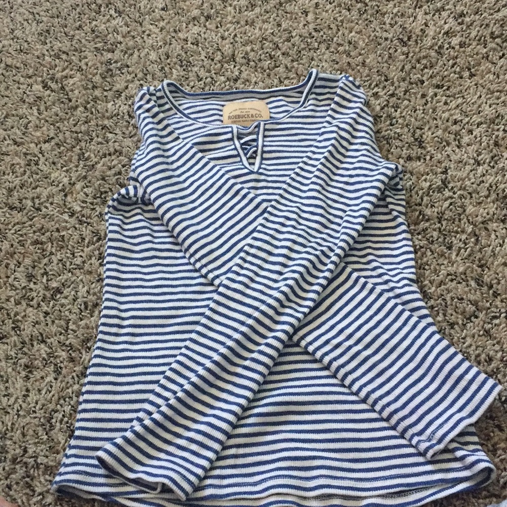 Cute blue striped long sleeve